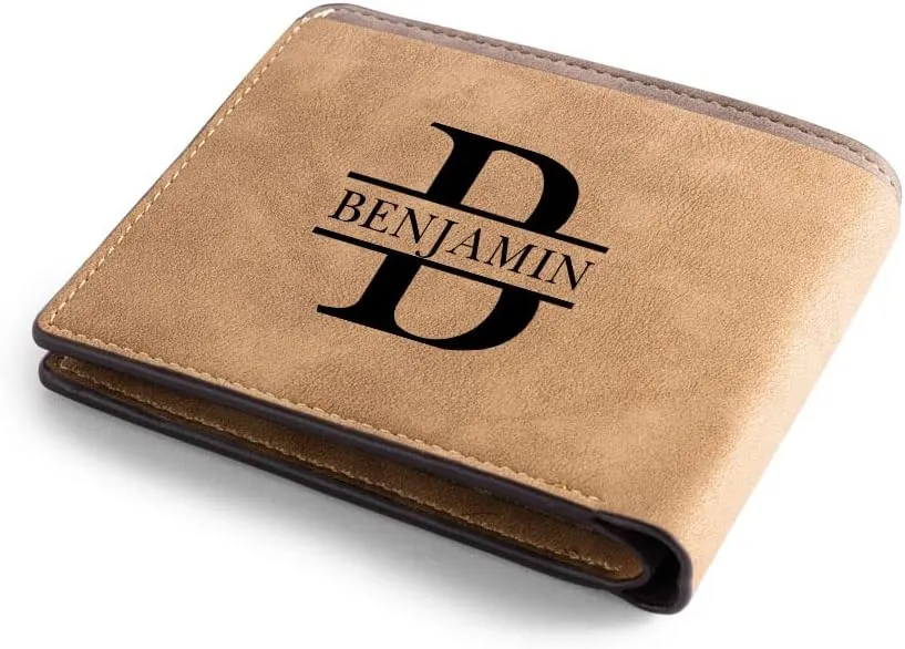 Lovejewelry Personalized Custom Picture Wallets for Men Engraved Leather Photo Wallet for Father Boyfriend (Style 3)