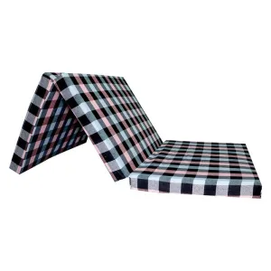 MOLIRA Foldable Foam Mattress Single Bed| Folding Single Bed Matterss for Floor, Travelling, Light Weight 01(Multicolor 0, 3 Folding 72 * 36 * 2) X-08