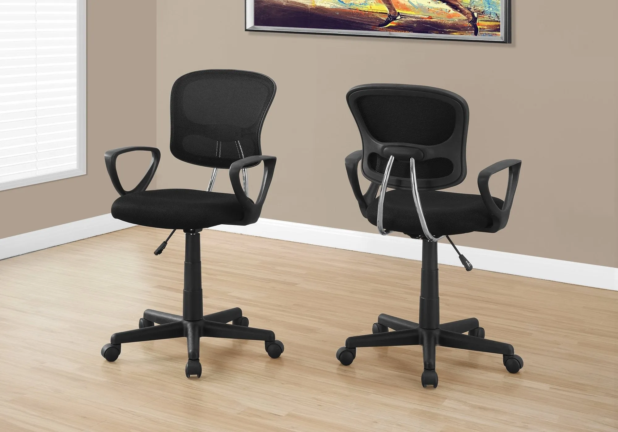 Multi-Position Black Mesh Juvenile Office Chair