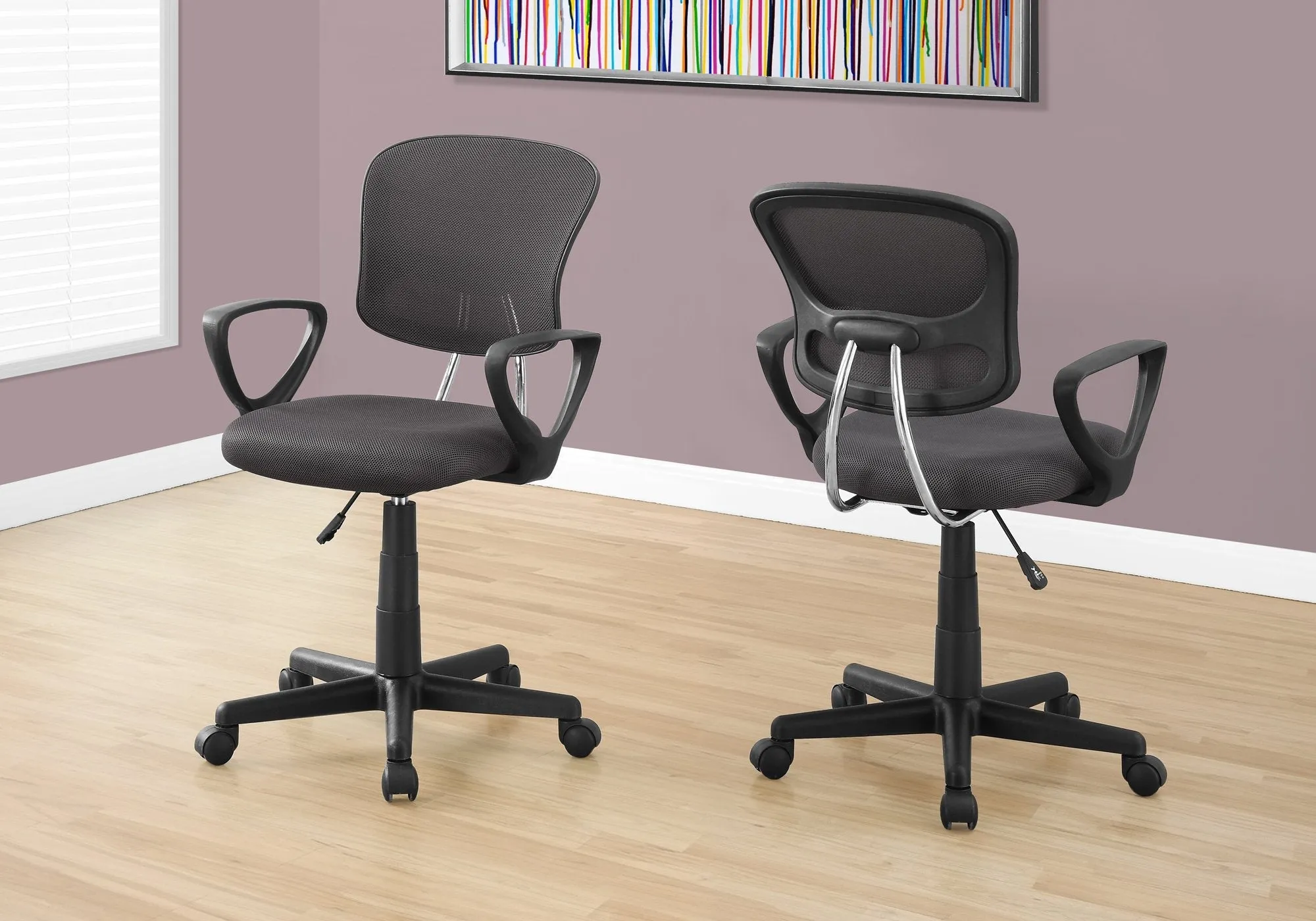 Multi Position Grey Mesh Juvenile Office Chair