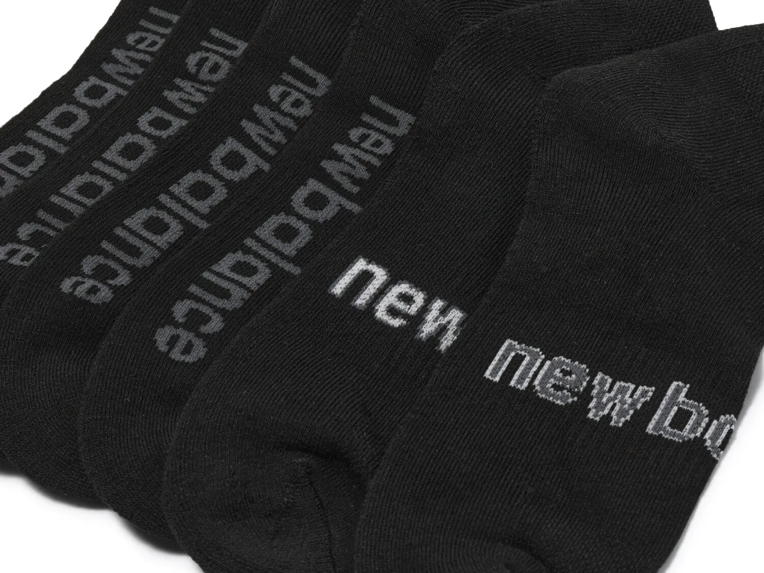 New Balance men's socks with soft lining, 6 pairs, black