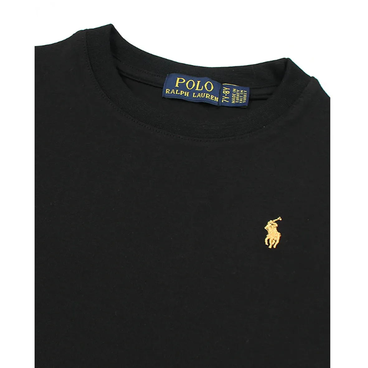PL - Kids 'Black' Iconic Polo T-Shirt PL853