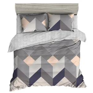 Quilt Cover Set Queen Bed Doona Duvet Sets Geometry Square Pattern