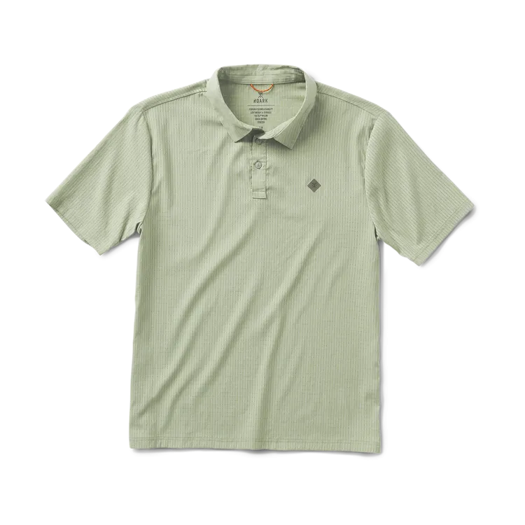 ROARK Bless Up Breathable Stretch Polo Shirt - DUSTY GREEN