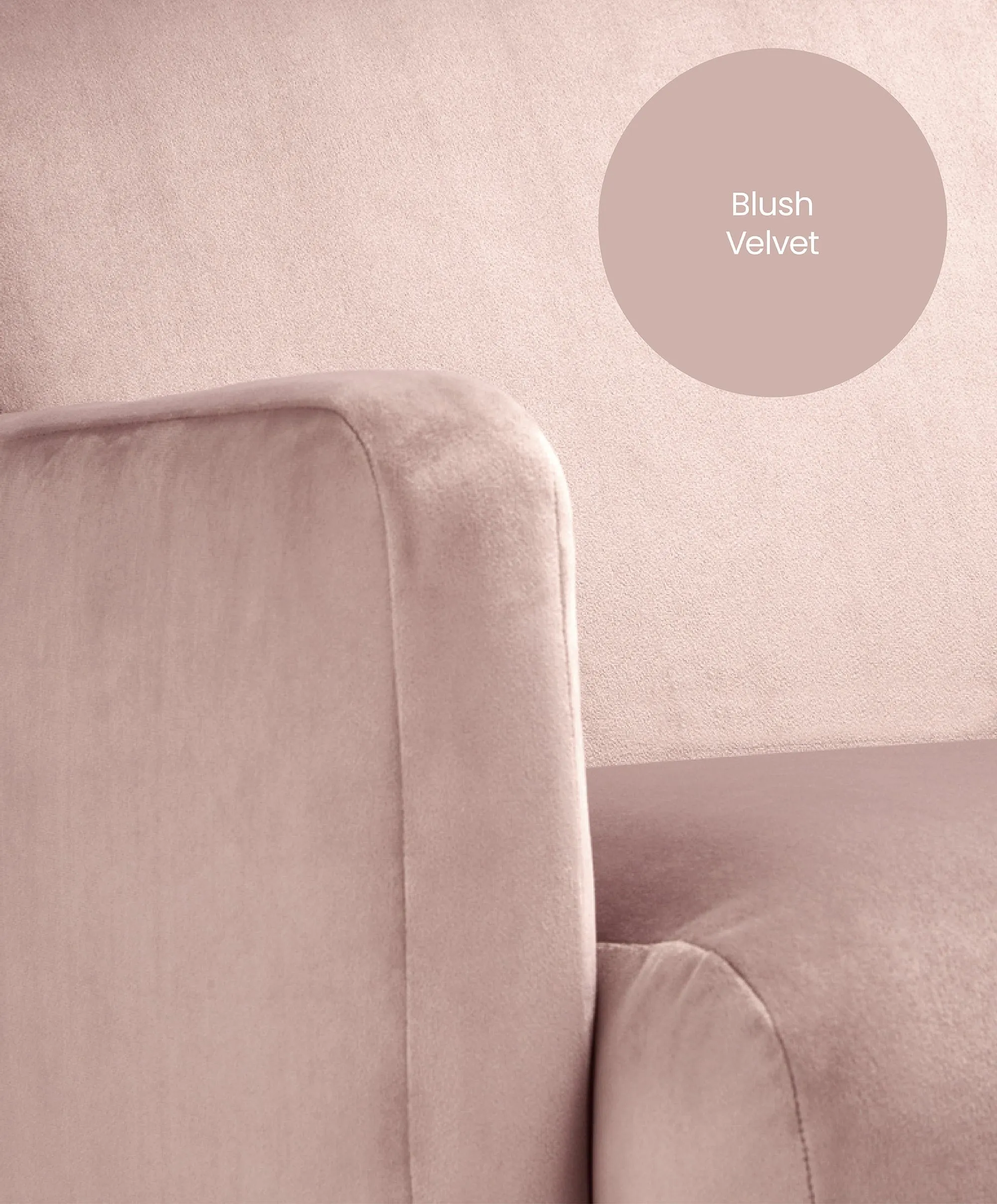 Royton Nursing Chair & Footsool Set - Blush Velvet