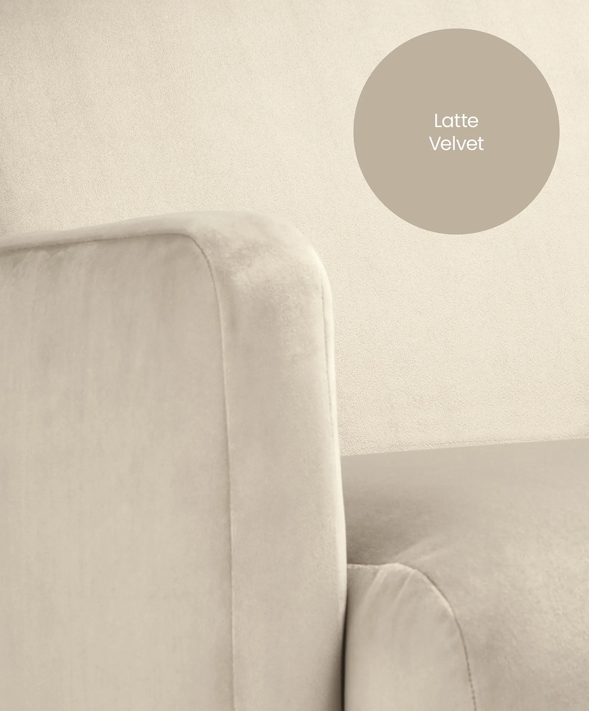 Royton Nursing Chair - Latte Velvet