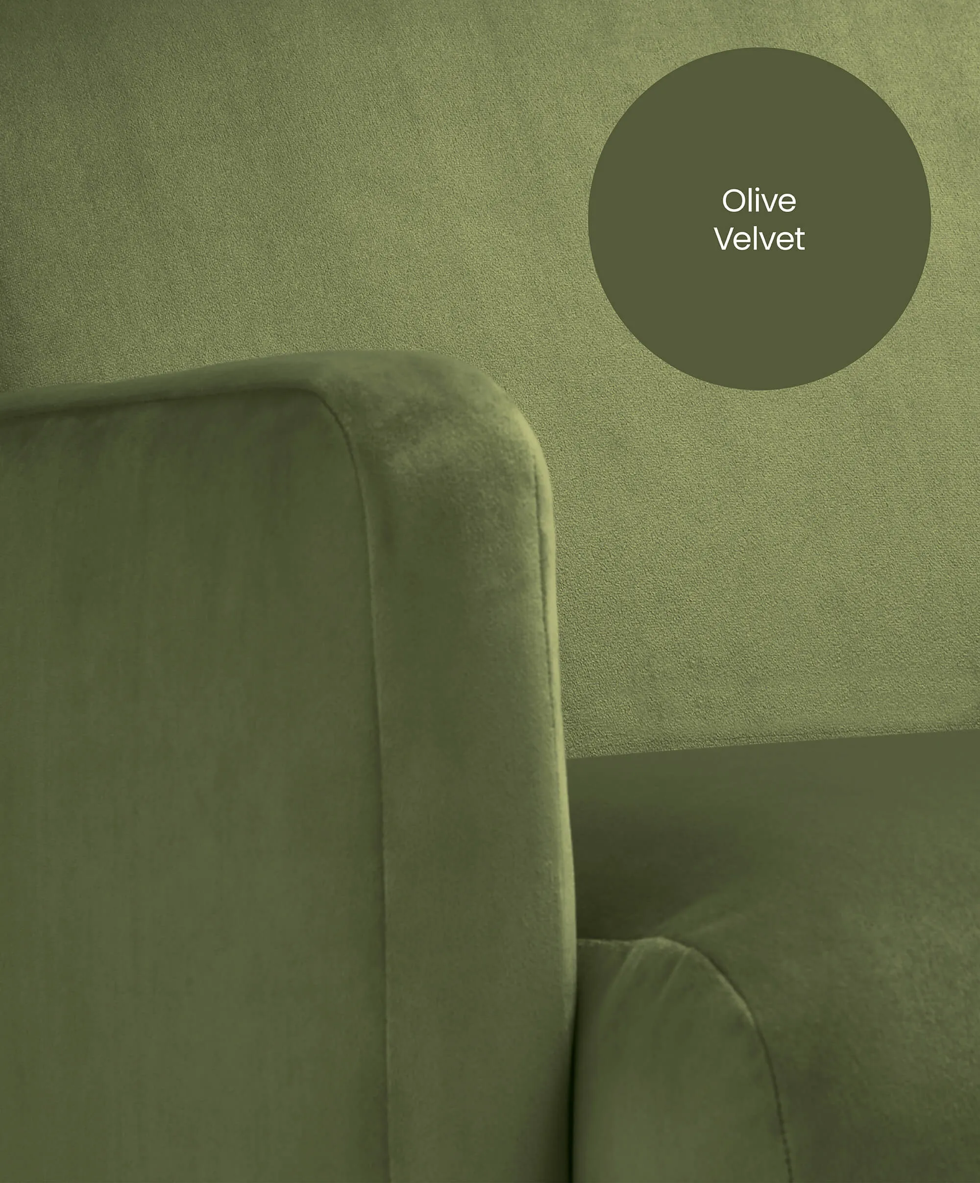 Royton Nursing Chair - Olive Velvet