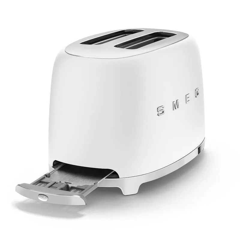 SMEG TSF01WHMUK 50s Retro Style 2 Slice Toaster Matte White