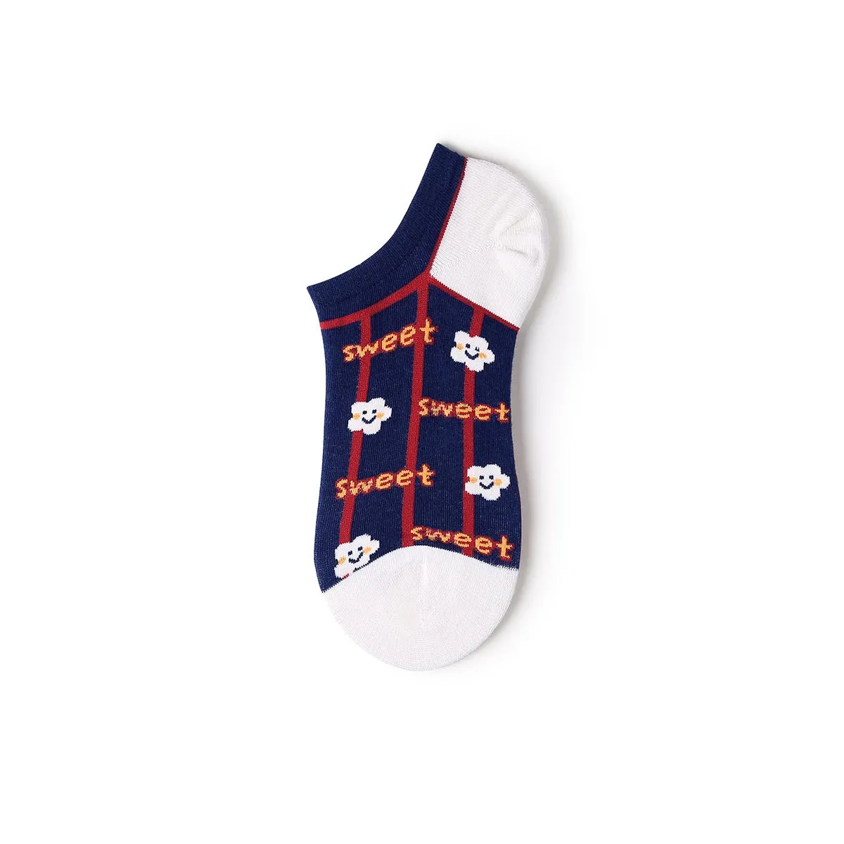 Sweet Girl Summer Women 5pcs Ankle Socks Set
