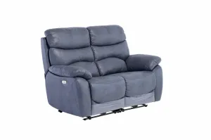 SWINDON ELECTRIC RECLINER 2 SEATER - SLATE BLUE *** NEW ***
