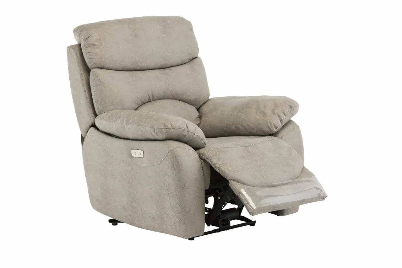 SWINDON ELECTRIC RECLINER ARMCHAIR - NATURAL