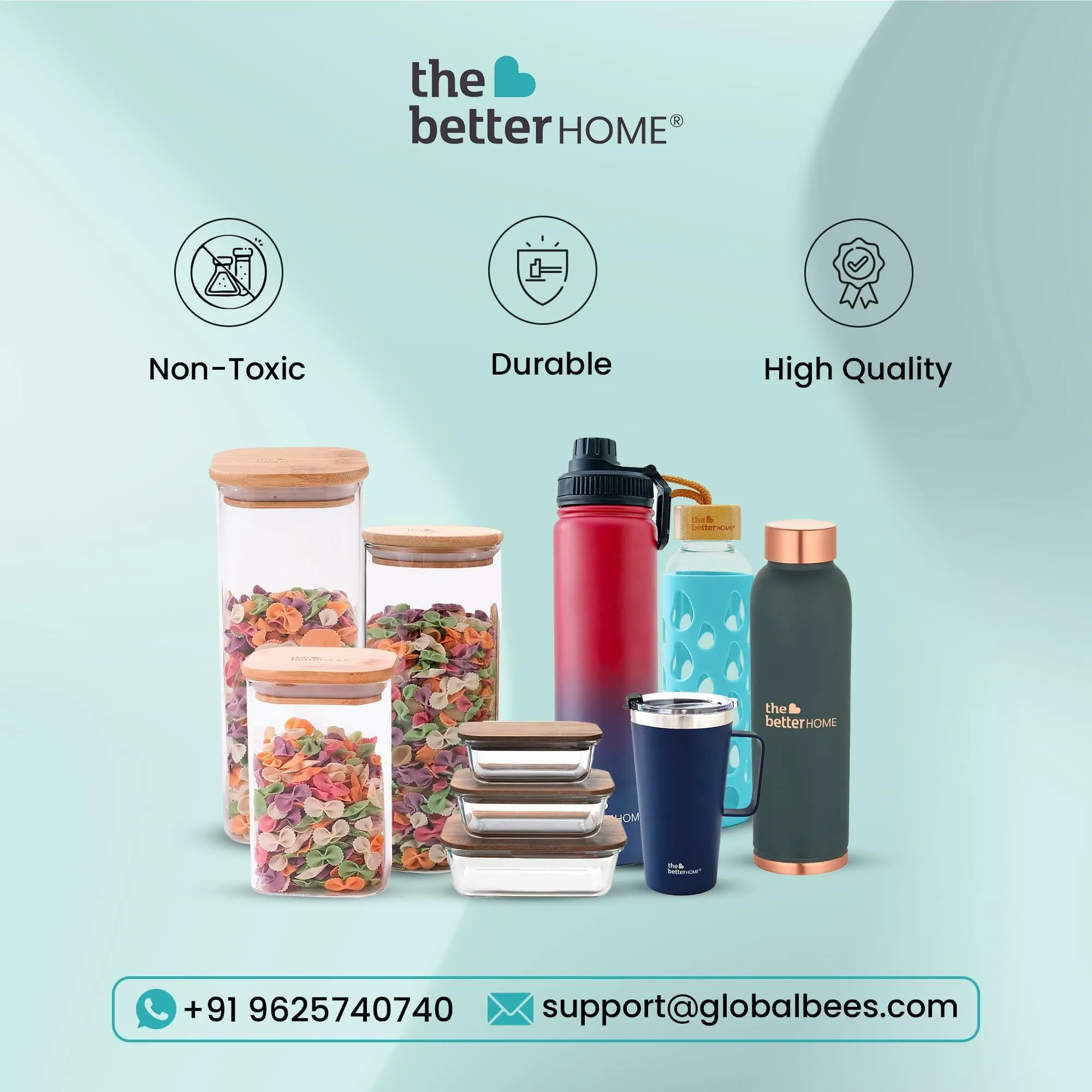 The Better Home Insulated Stainless Steel Water Bottle with Cork Cap | 18 Hours Insulation | Pack of 2-750ml Each | Hot Cold Water for Office School Gym | Leak Proof & BPA Free | Astronaut Design