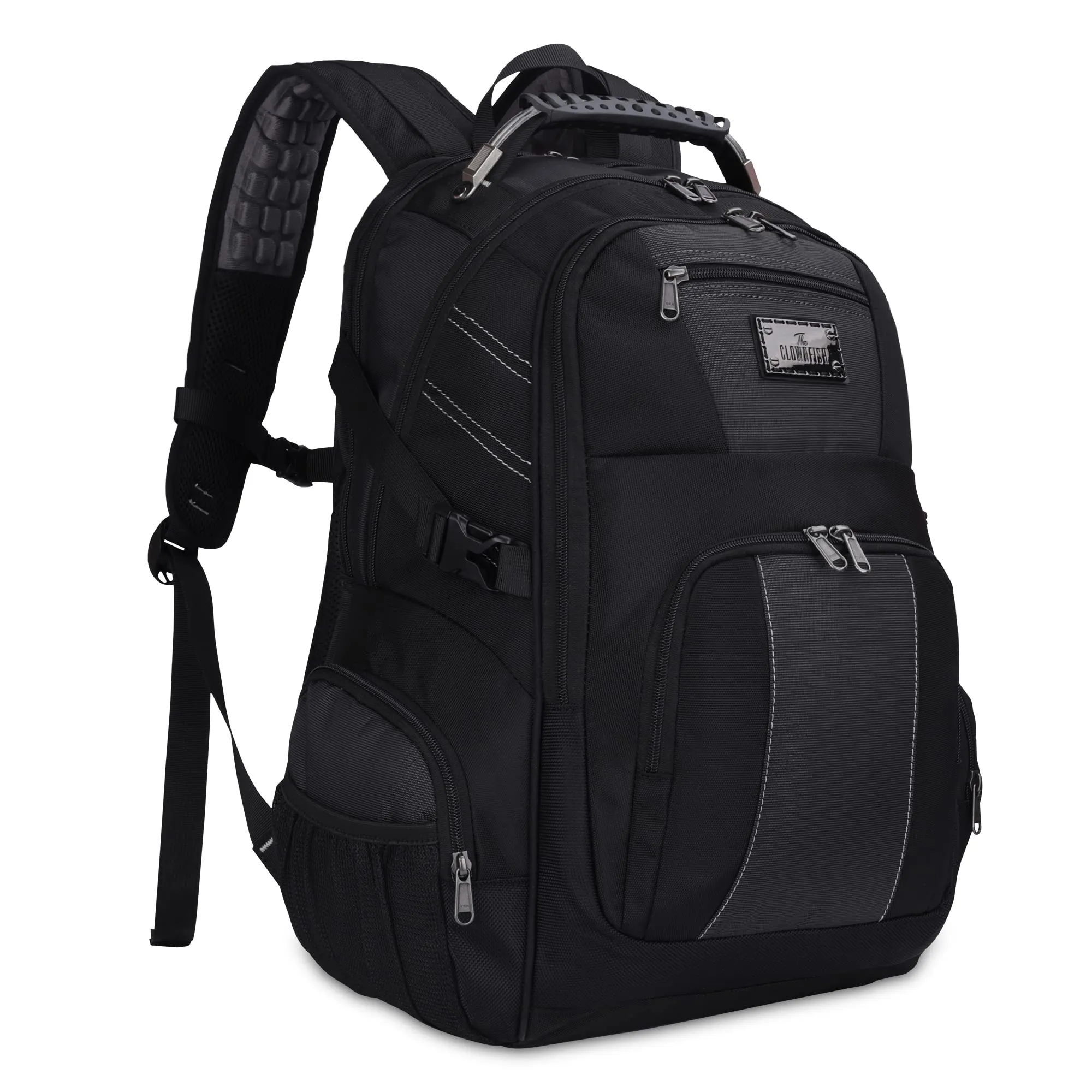 THE CLOWNFISH YESO USB Charging Unisex Large Capacity Multifunction Water Resistant Travel Business Laptop Backpack For 15.6 inch laptop (Town)