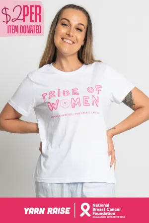 Tribe Of Women Type White Cotton Crew Neck Women’s T-Shirt