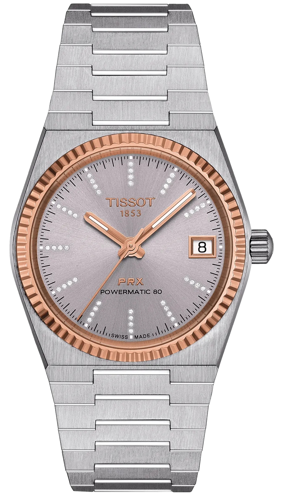 TSO Watch PRX PowerMTic 8 35 Steel & 18k Gold