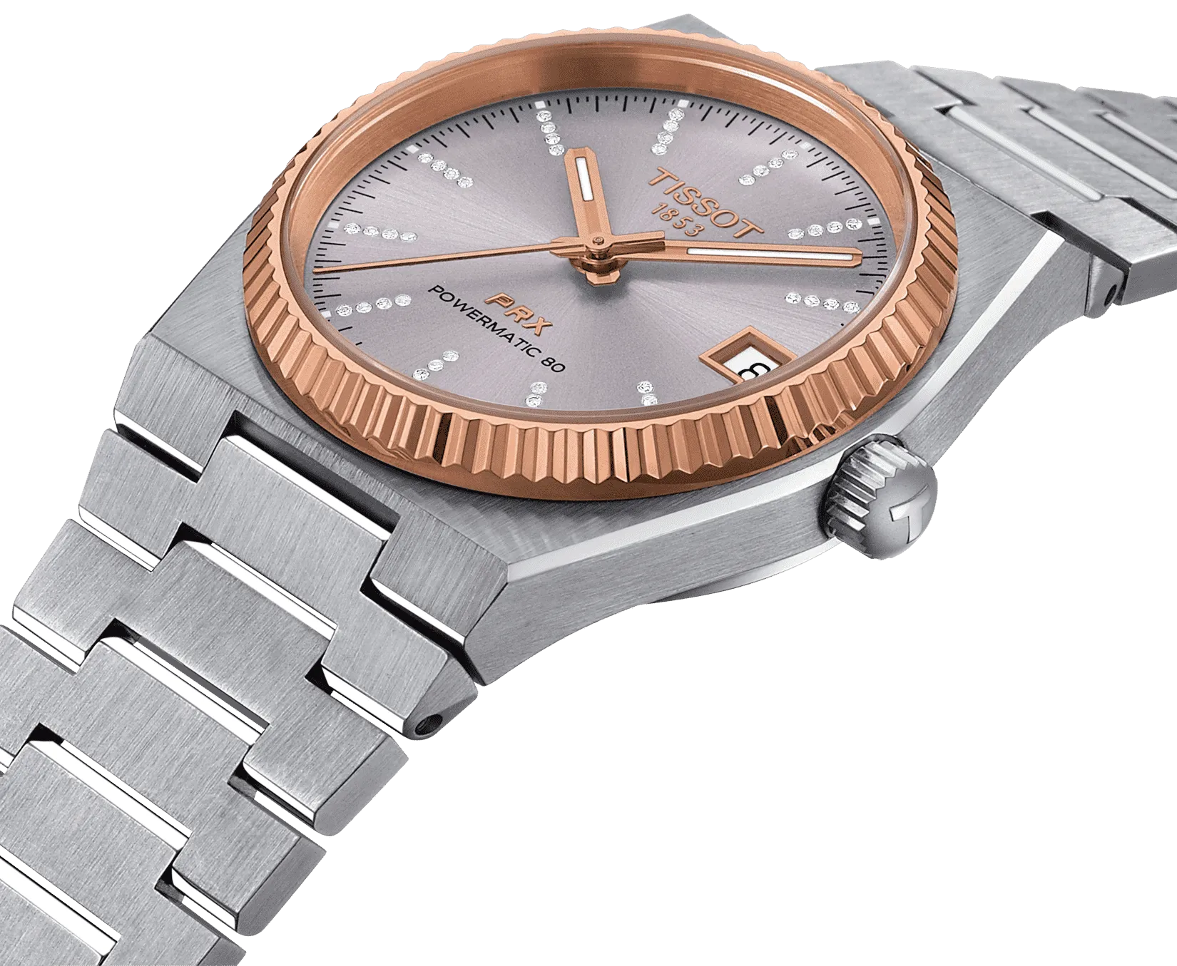 TSO Watch PRX PowerMTic 8 35 Steel & 18k Gold