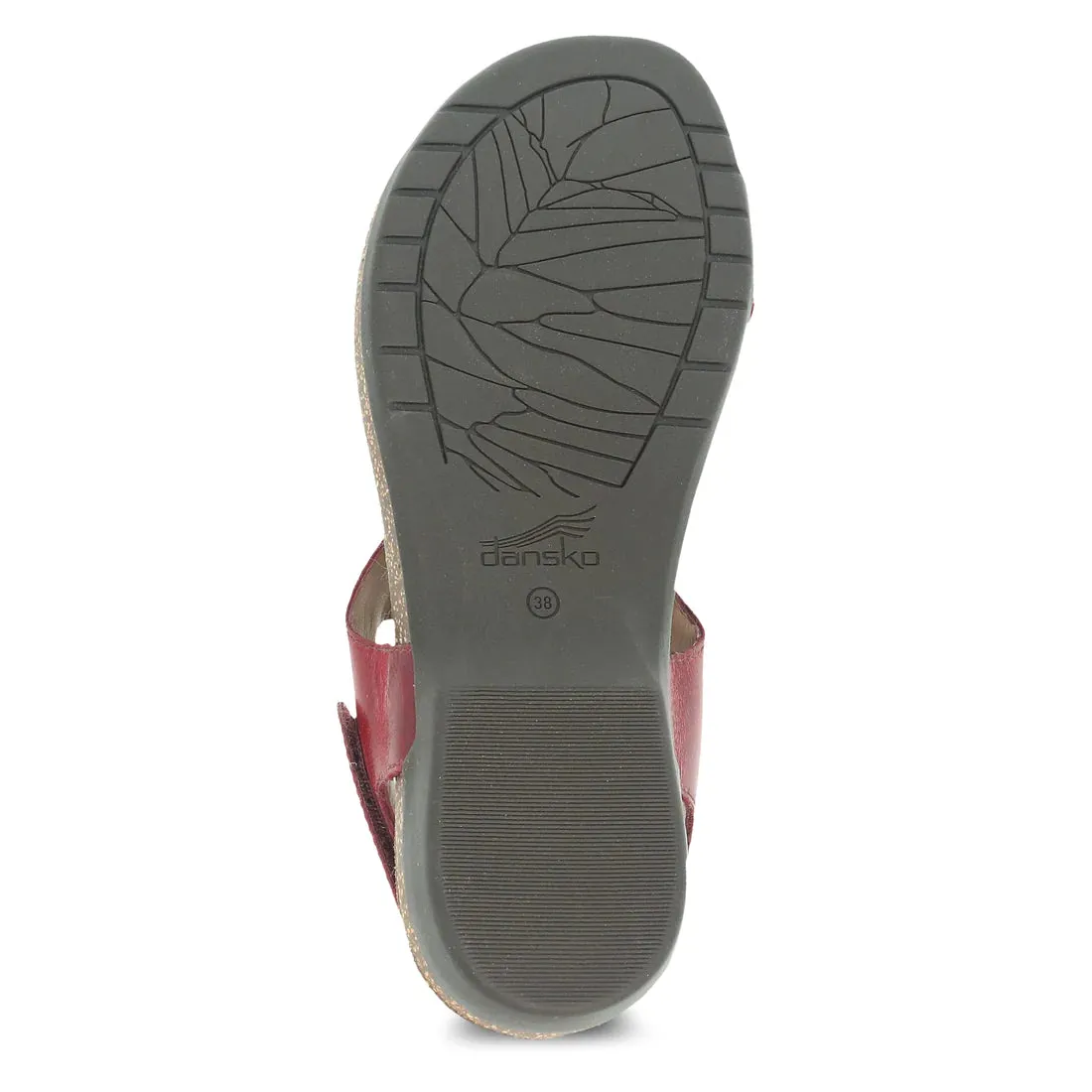 Women's Dansko Reece Color: Cinnabar Waxy Burnished Sandal