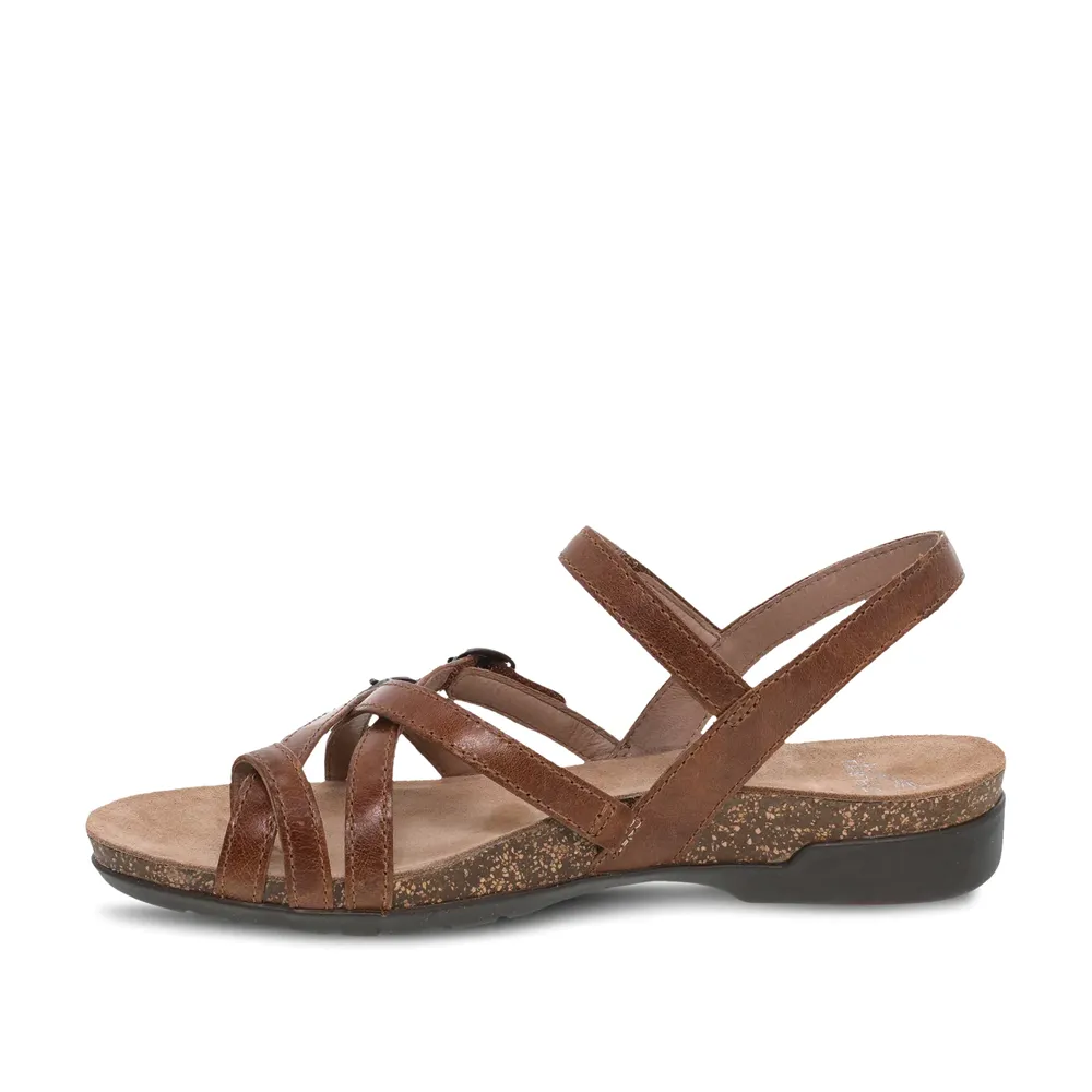 Women's Dansko Roslyn Color: Tan Waxy Burnished Sandal